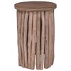 vidaXL Hocker Natur 30 x 30 x 45 cm Massivholz Teak