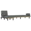 vidaXL Schlafsofa in L-Form Dunkelgrau 260x140x70 cm Stoff