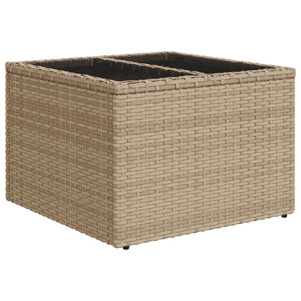 vidaXL 4-tlg. Garten-Sofagarnitur mit Kissen Beige Poly Rattan