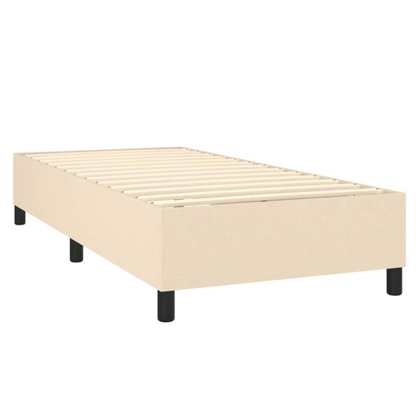 vidaXL Boxspringbettgestell Creme 90x190 cm Stoff