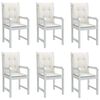 vidaXL Niedriglehner-Auflagen 6 Stk. Melange Creme 100x50x4 cm Stoff