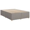 vidaXL Boxspringbett mit Matratze Taupe 140x200 cm Stoff