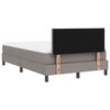 vidaXL Boxspringbett mit Matratze mit LED Taupe 120 x 200 cm Stoff