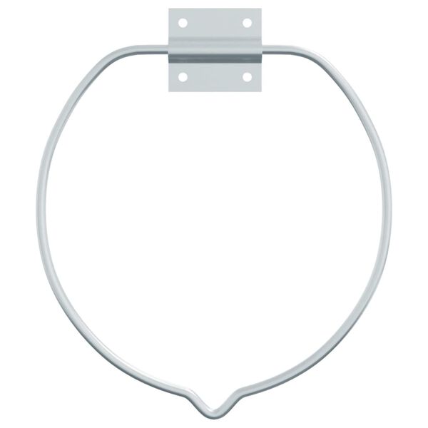 vidaXL Eimerhalter Wandmontage Silbern Stahl