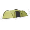vidaXL Camping-Zelt Iglu 650x240x190 cm 8 Personen Grün