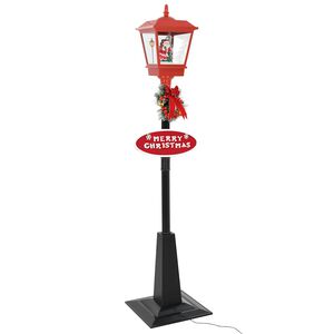 vidaXL Weihnachts-Stra&szlig;enlampe mit Weihnachtsmann 180 cm LED