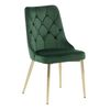 Venture Home Esszimmerst&uuml;hle 2 Stk. Velvet Deluxe Samt Gr&uuml;n & Messing
