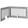 vidaXL Klappbares Hundetor mit St&auml;ndern 2 pcs Graues Sonoma 200,5 cm