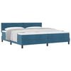 vidaXL Boxspringbett mit Matratze Dunkelblau 200 x 200 cm Samt