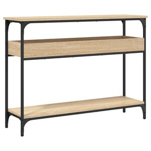 vidaXL Konsolentisch mit Ablage Sonoma-Eiche 100 x 29 x 75 cm Holzwerkstoff