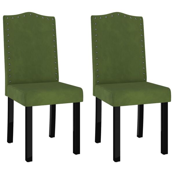 vidaXL Esszimmerst&uuml;hle 2 Stk. Dunkelgr&uuml;n Samt