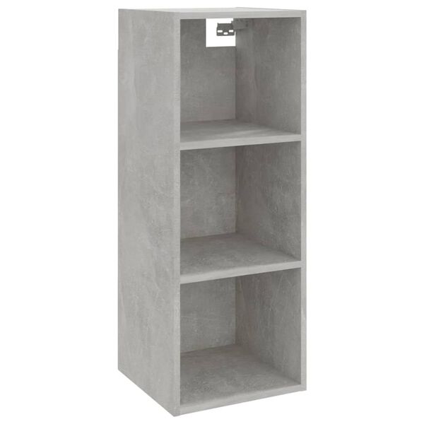 vidaXL Wandschrank Betongrau 34,5x32,5x90 cm Holzwerkstoff