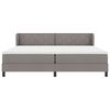 vidaXL Boxspringbett mit Matratze Taupe 200 x 200 cm Stoff