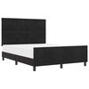 vidaXL Boxspringbett mit Kopfteil Schwarz 140 x 190 cm Samt