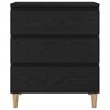vidaXL Sideboard Schwarz Eichen-Optik 60 x 35 x 70 cm Holzwerkstoff