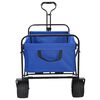 vidaXL Klapp-Handwagen Blau 89 x 63 x 96 cm Stahl und Oxford-Stoff