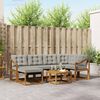 vidaXL Outdoor-Sofagarnitur mit Kissen 7 pcs Nat&uuml;rlich und Hellgrau