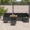 vidaXL Gartensofa-set 9 pcs Schwarz Poly-Rattan