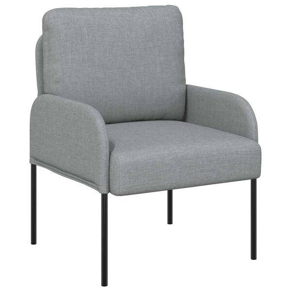 vidaXL Sofas mit Kissen 55cm Hellgrau Sperrholz