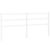 vidaXL Ersatz-Kopfteil Metall Wei&szlig; 200 cm