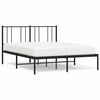 vidaXL Bettgestell mit Kopfteil Metall Schwarz 150x200 cm