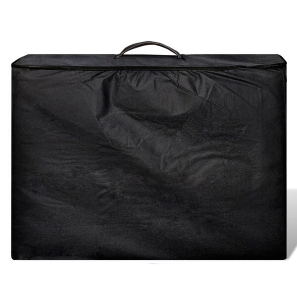 vidaXL Massageliege Klappbar 2-Zonen mit Aluminiumgestell Schwarz