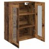 vidaXL Wandschrank Altholz 69,5 x 34 x 90 cm Engineered Wood und Glas