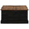 vidaXL Truhe HALDEN Schwarz 91x91x47 cm Massivholz Kiefer
