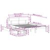 vidaXL Massivholzbett ohne Matratze 160x200 cm Kiefernholz