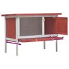 vidaXL Kaninchenstall 1 Ebene Rot Holz