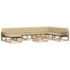 vidaXL Outdoor-Sofagarnitur 9 stk. Wei&szlig; und Beige Massivholz Akazie