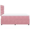vidaXL Boxspringbett mit Matratze Rosa 120x190 cm Samt
