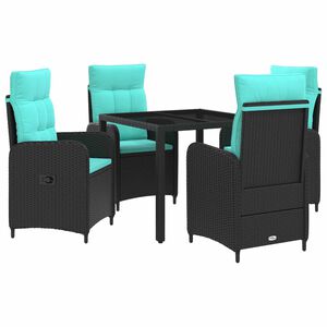 vidaXL Outdoortisch-Set 5 stk. Poly-Rattan
