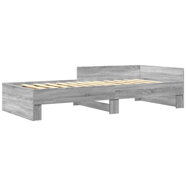 vidaXL Bettgestell Grau Sonoma 75x190 cm Holzwerkstoff