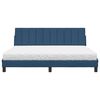 vidaXL Bett mit Matratze "Hanko" Blau 180x200 cm Stoff