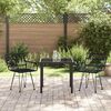 vidaXL Garten Essgruppe 3 pcs Schwarz Pulverbeschichteter Stahl
