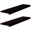 vidaXL Treppenstufen 2 Stk. Braun-Schwarz 100x30x2 cm Massivholz Eiche