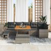 vidaXL Gartensofa-set 9 pcs Grau Poly-Rattan