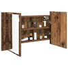 vidaXL Badezimmerspiegelschrank Altholz 80 x 12 x 45 cm Holzwerkstoff