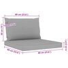 vidaXL 9-tlg. Garten-Lounge-Set mit Kissen in Grau