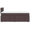 vidaXL Boxspringbett mit Matratze Dunkelbraun 120x190 cm Stoff