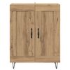 vidaXL Sideboard Artisan-Eiche 69,5 x 34 x 90 cm Verbundholz und Eisen