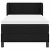 vidaXL Boxspringbett mit Matratze Schwarz 90 x 200 cm Stoff