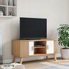 vidaXL TV-Schrank OLDEN Wei&szlig; und Braun 114x43x57 cm Massivholz Kiefer