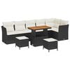 vidaXL Gartensofa-set 9 stk. Schwarz Poly-Rattan