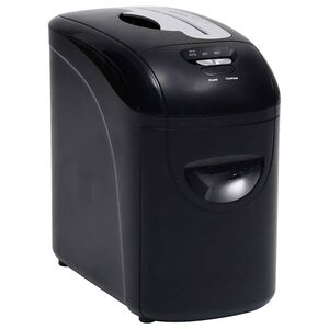 vidaXL Aktenvernichter 10 Blatt Mikroschnitt Schwarz