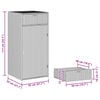 vidaXL Gartenschrank Braun 55x55x111 cm Poly Rattan