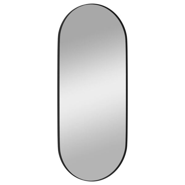 vidaXL Wandspiegel Schwarz 35x80 cm Oval