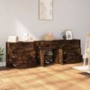vidaXL Sideboards 3 Stk. R&auml;uchereiche Holzwerkstoff