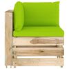 vidaXL 6-tlg. Garten-Lounge-Set mit Kissen Gr&uuml;n Impr&auml;gniertes Holz